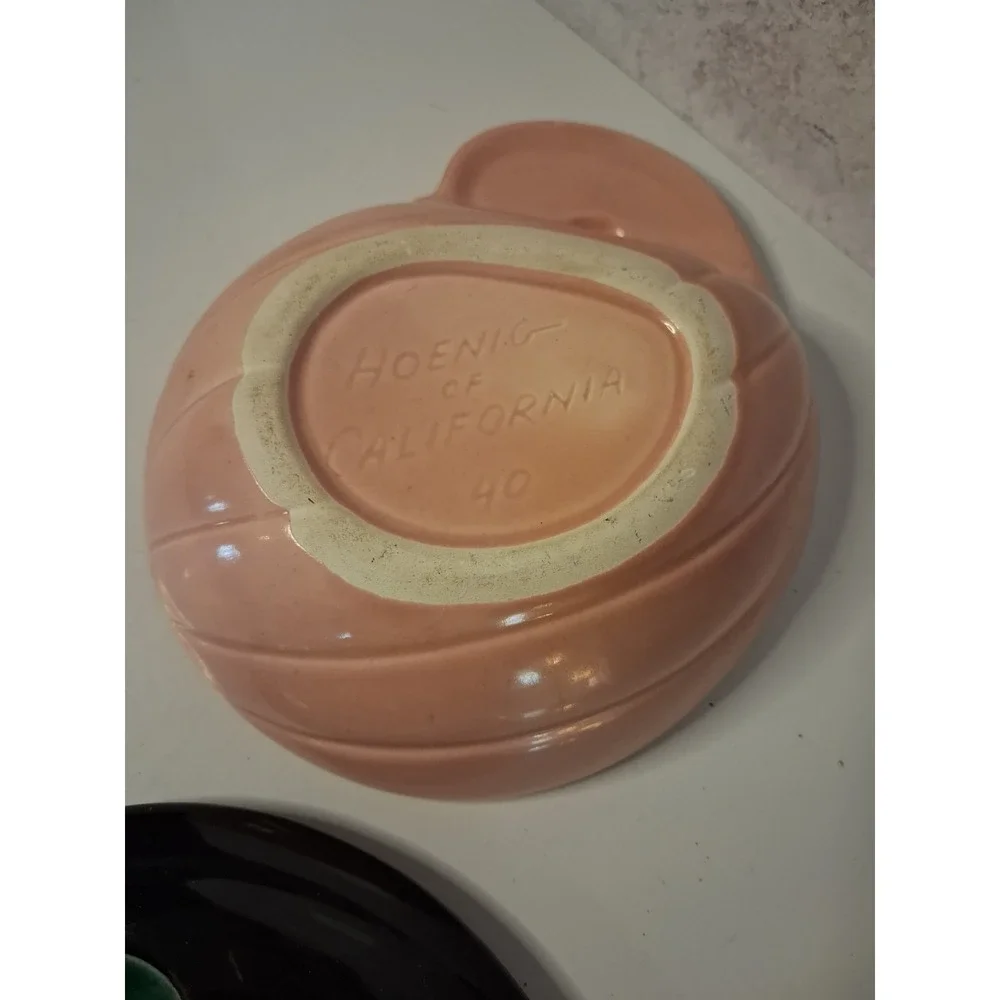 Vintage Mid-Century California Pottery Magnolia Ceramic Trinket Box 4